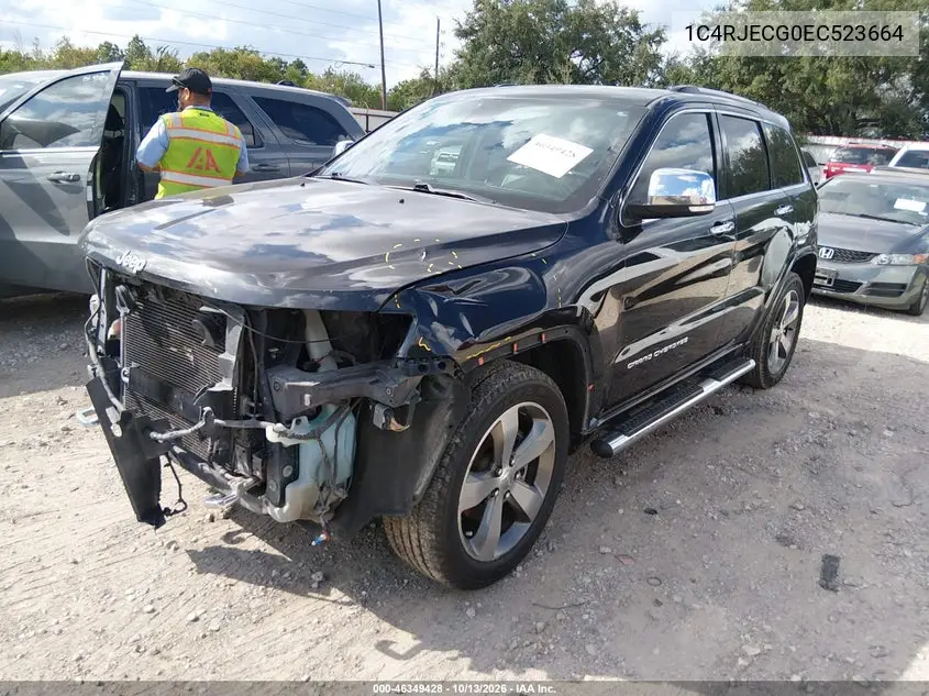 2014 JEEP GRAND CHEROKEE VIN 1C4RJECG0EC523664 — фото 2