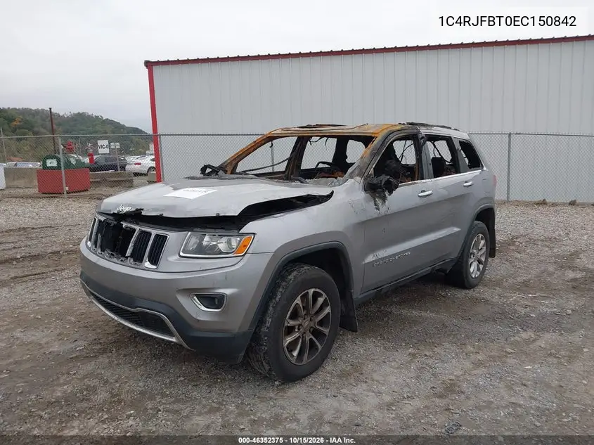 2014 JEEP GRAND CHEROKEE VIN 1C4RJFBT0EC150842 — фото 2