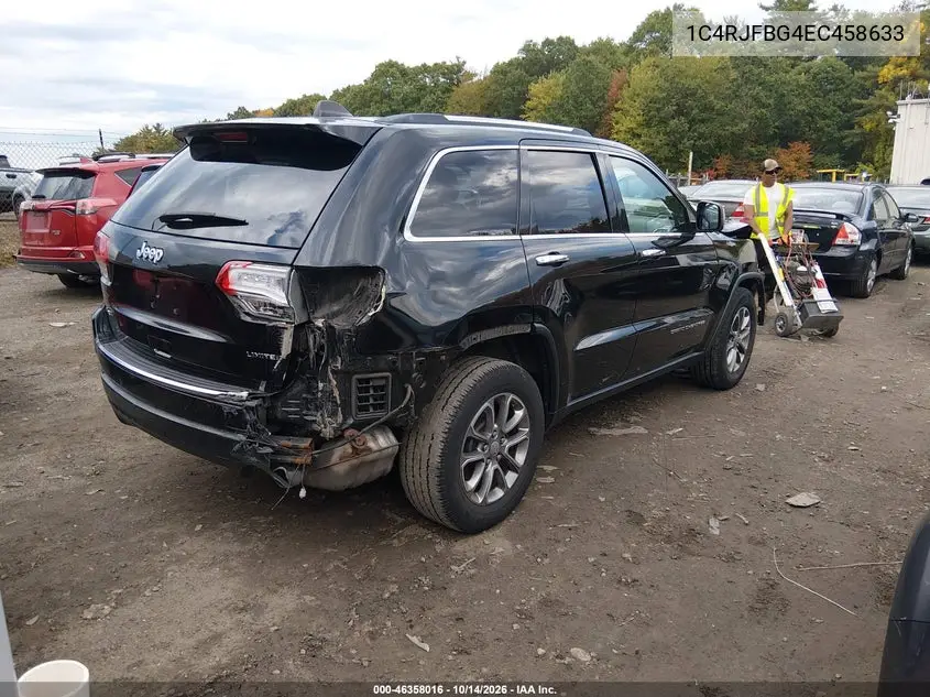 2014 JEEP GRAND CHEROKEE VIN 1C4RJFBG4EC458633 — фото 4