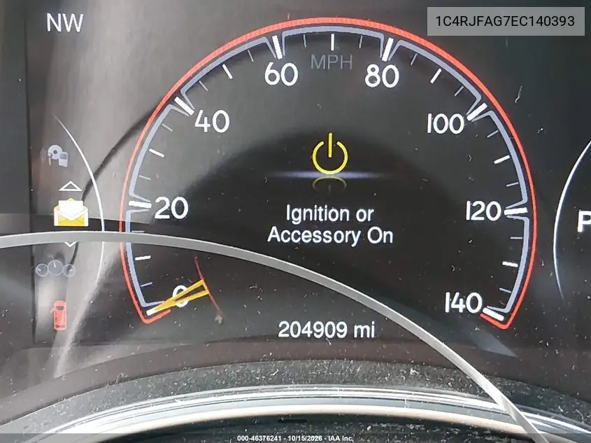 2014 JEEP GRAND CHEROKEE VIN 1C4RJFAG7EC140393 — фото 15