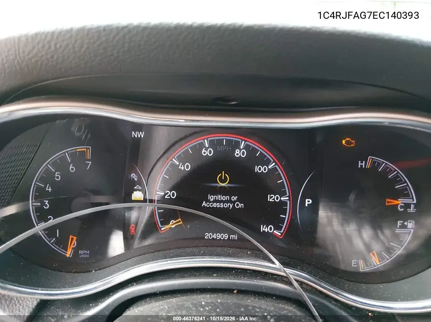 2014 JEEP GRAND CHEROKEE VIN 1C4RJFAG7EC140393 — фото 7