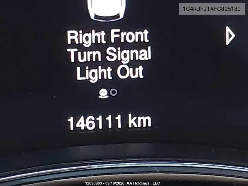 2015 JEEP GRAND CHEROKEE VIN 1C4RJFJTXFC825180 — фото 16