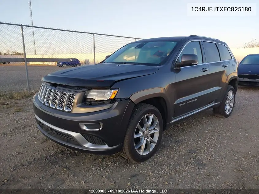 2015 JEEP GRAND CHEROKEE VIN 1C4RJFJTXFC825180 — фото 2