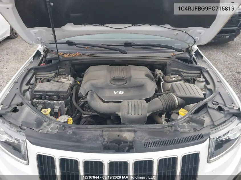 2015 JEEP GRAND CHEROKEE VIN 1C4RJFBG9FC715819 — фото 10