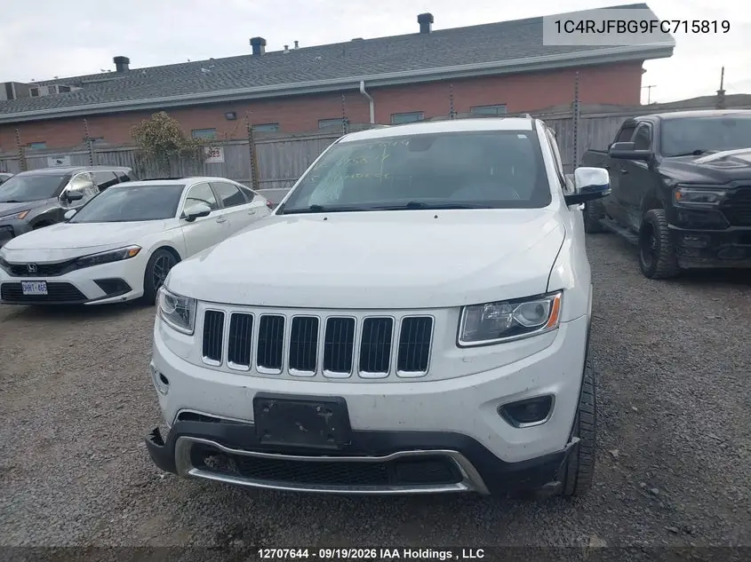 2015 JEEP GRAND CHEROKEE VIN 1C4RJFBG9FC715819 — фото 12