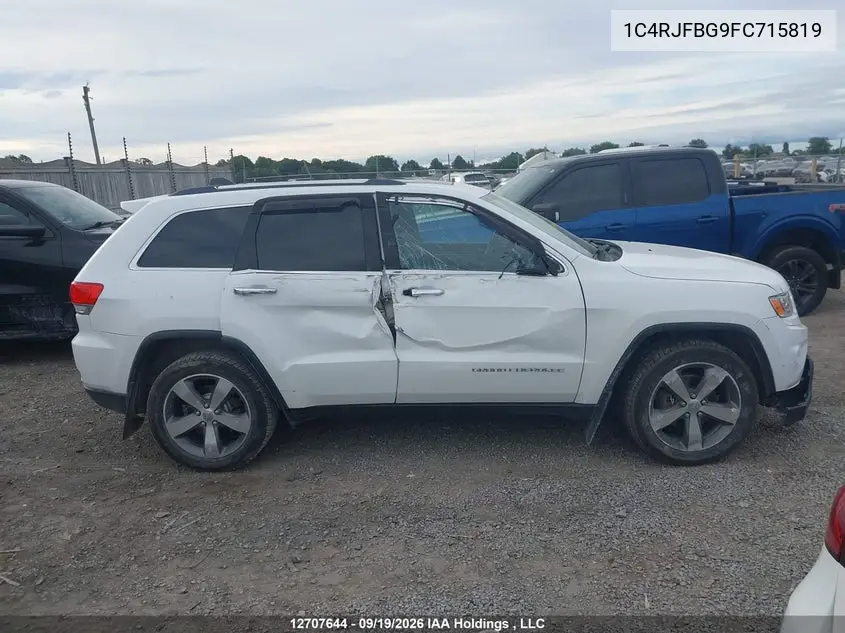 2015 JEEP GRAND CHEROKEE VIN 1C4RJFBG9FC715819 — фото 13