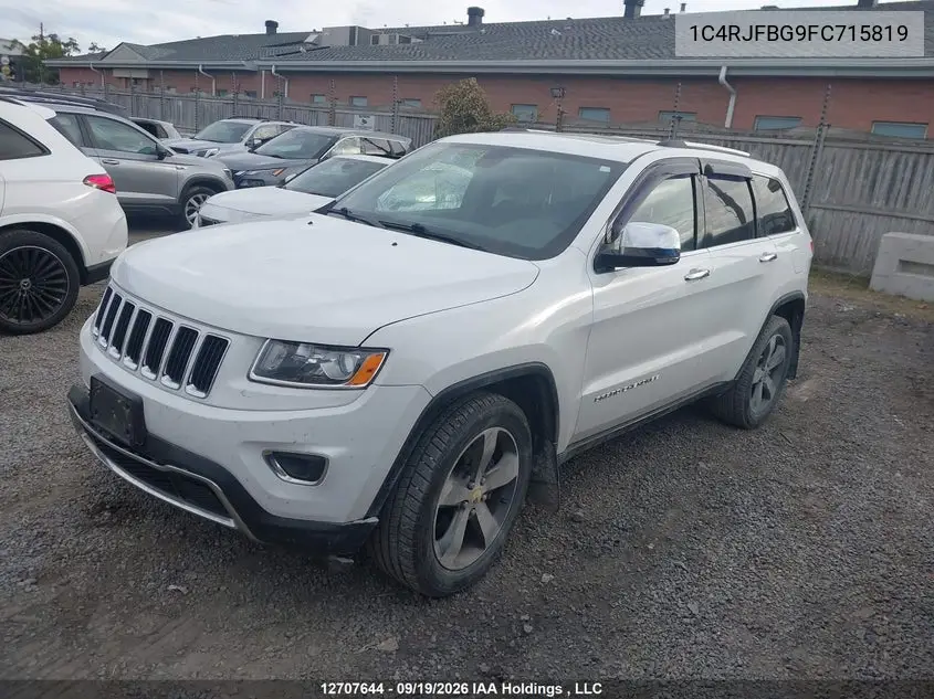 2015 JEEP GRAND CHEROKEE VIN 1C4RJFBG9FC715819 — фото 2
