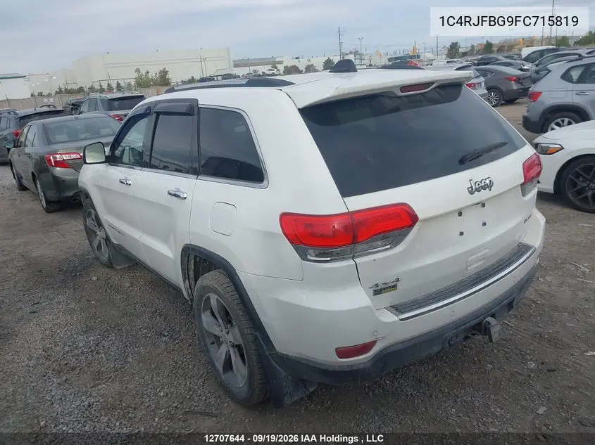 2015 JEEP GRAND CHEROKEE VIN 1C4RJFBG9FC715819 — фото 3