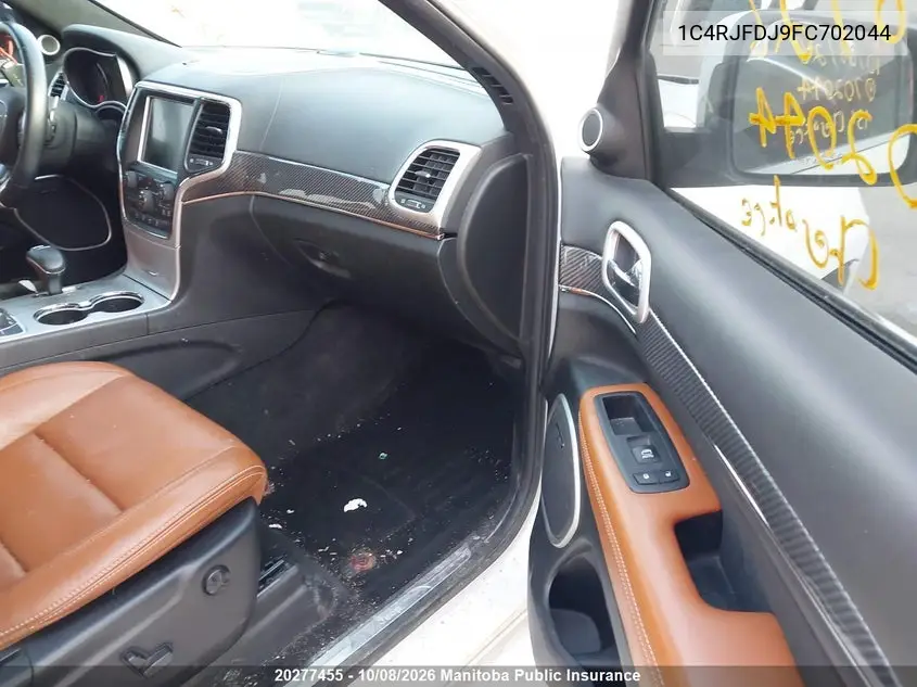 2015 JEEP GRAND CHEROKEE VIN 1C4RJFDJ9FC702044 — фото 5