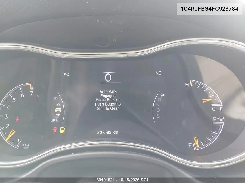 2015 JEEP GRAND CHEROKEE VIN 1C4RJFBG4FC923784 — фото 15