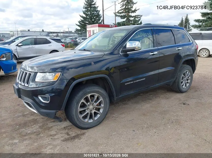 2015 JEEP GRAND CHEROKEE VIN 1C4RJFBG4FC923784 — фото 2