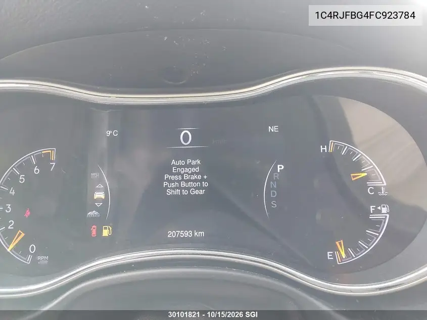 2015 JEEP GRAND CHEROKEE VIN 1C4RJFBG4FC923784 — фото 7