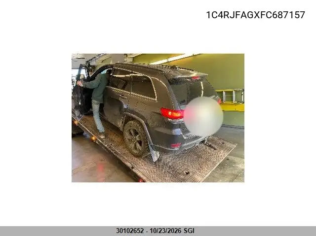 JEEP GRAND CHEROKEE 2015, VIN 1C4RJFAGXFC687157