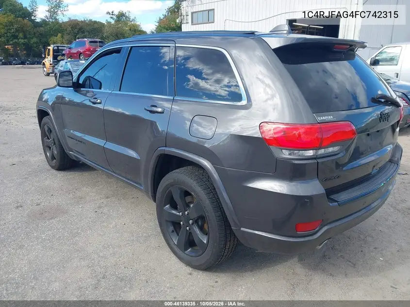 2015 JEEP GRAND CHEROKEE VIN 1C4RJFAG4FC742315 — фото 3