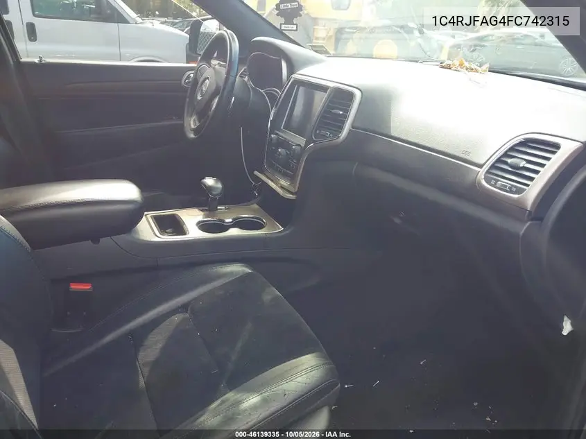 2015 JEEP GRAND CHEROKEE VIN 1C4RJFAG4FC742315 — фото 5