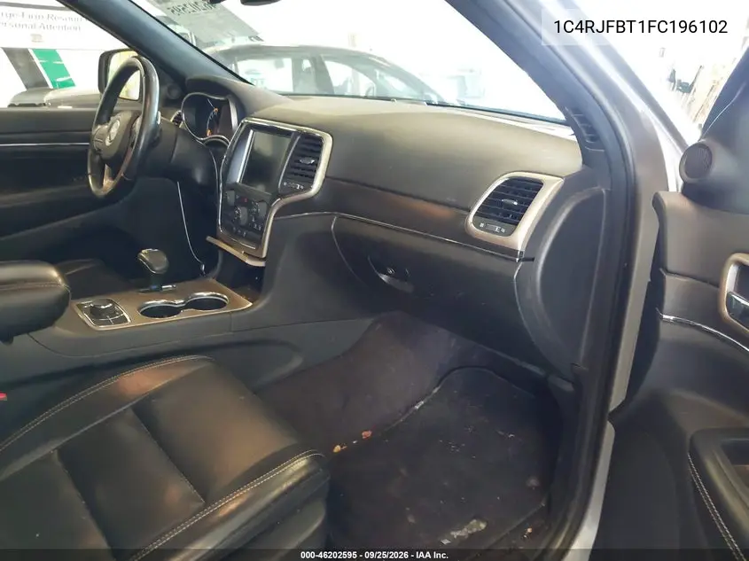 2015 JEEP GRAND CHEROKEE VIN 1C4RJFBT1FC196102 — фото 5