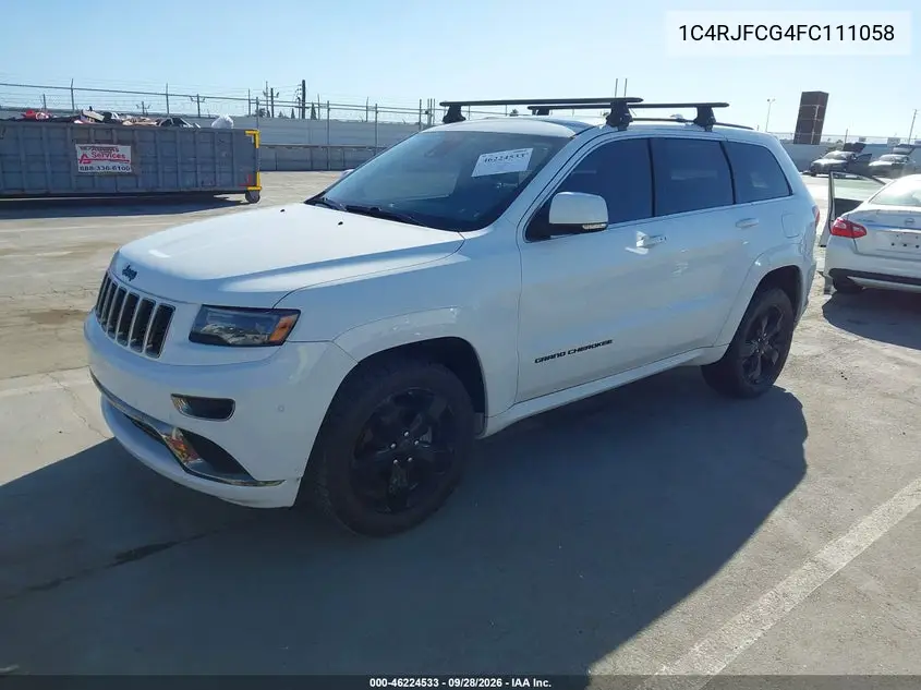2015 JEEP GRAND CHEROKEE VIN 1C4RJFCG4FC111058 — фото 2