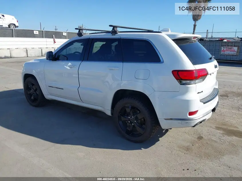 2015 JEEP GRAND CHEROKEE VIN 1C4RJFCG4FC111058 — фото 3