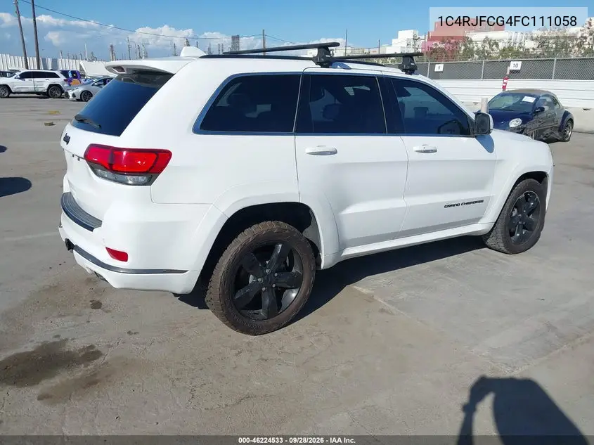 2015 JEEP GRAND CHEROKEE VIN 1C4RJFCG4FC111058 — фото 4