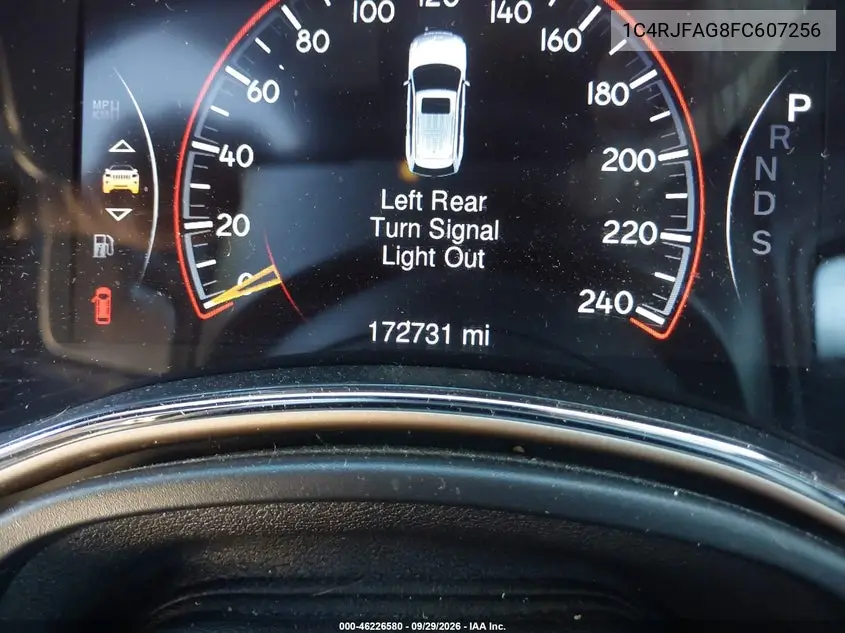 2015 JEEP GRAND CHEROKEE VIN 1C4RJFAG8FC607256 — фото 16