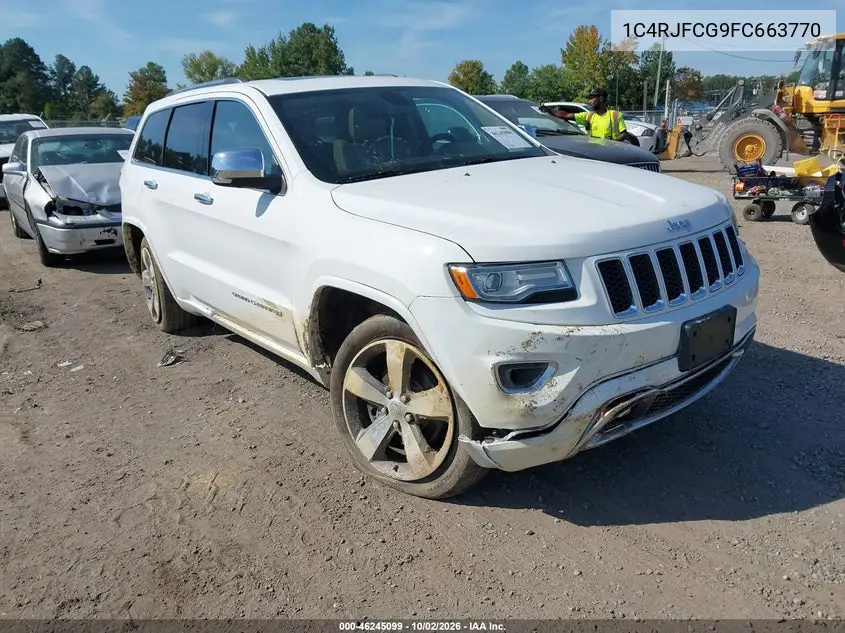 JEEP GRAND CHEROKEE 2015, VIN 1C4RJFCG9FC663770