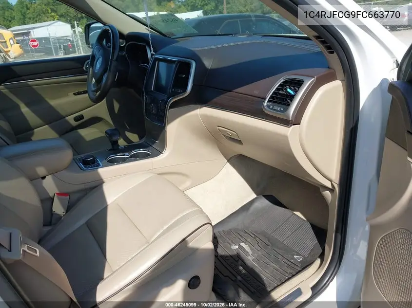 2015 JEEP GRAND CHEROKEE VIN 1C4RJFCG9FC663770 — фото 5