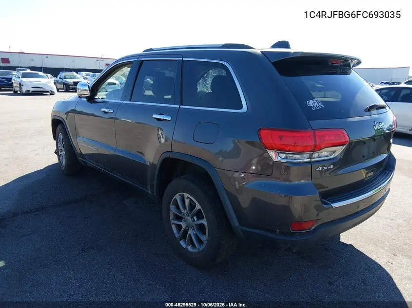 2015 JEEP GRAND CHEROKEE VIN 1C4RJFBG6FC693035 — фото 3