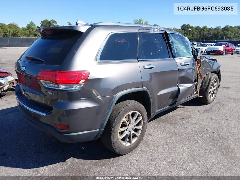 2015 JEEP GRAND CHEROKEE VIN 1C4RJFBG6FC693035 — фото 4