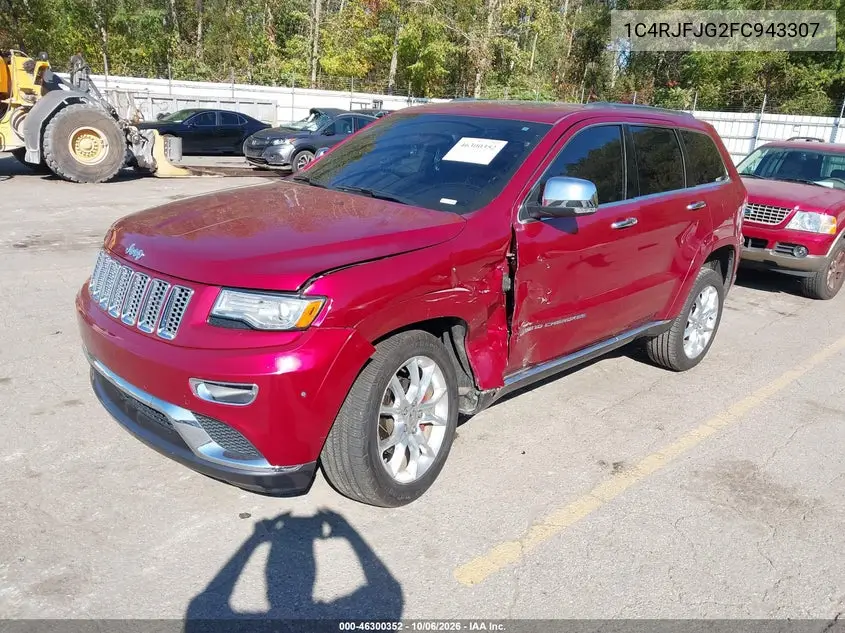 2015 JEEP GRAND CHEROKEE VIN 1C4RJFJG2FC943307 — фото 2