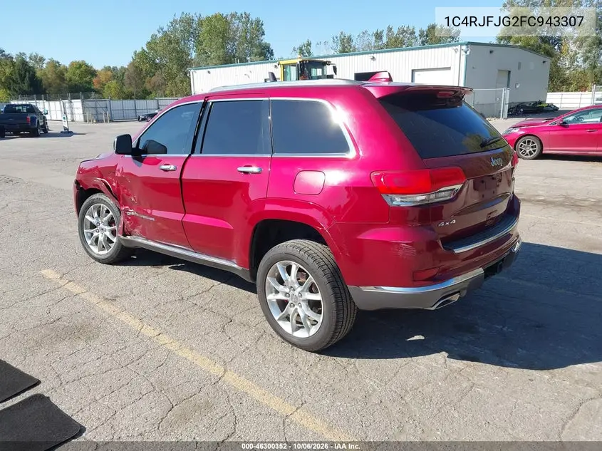 2015 JEEP GRAND CHEROKEE VIN 1C4RJFJG2FC943307 — фото 3