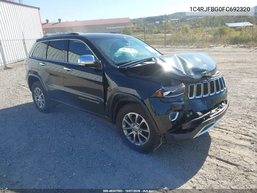 JEEP GRAND CHEROKEE 2015, VIN 1C4RJFBG0FC692320