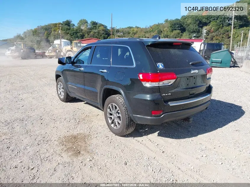 2015 JEEP GRAND CHEROKEE VIN 1C4RJFBG0FC692320 — фото 3