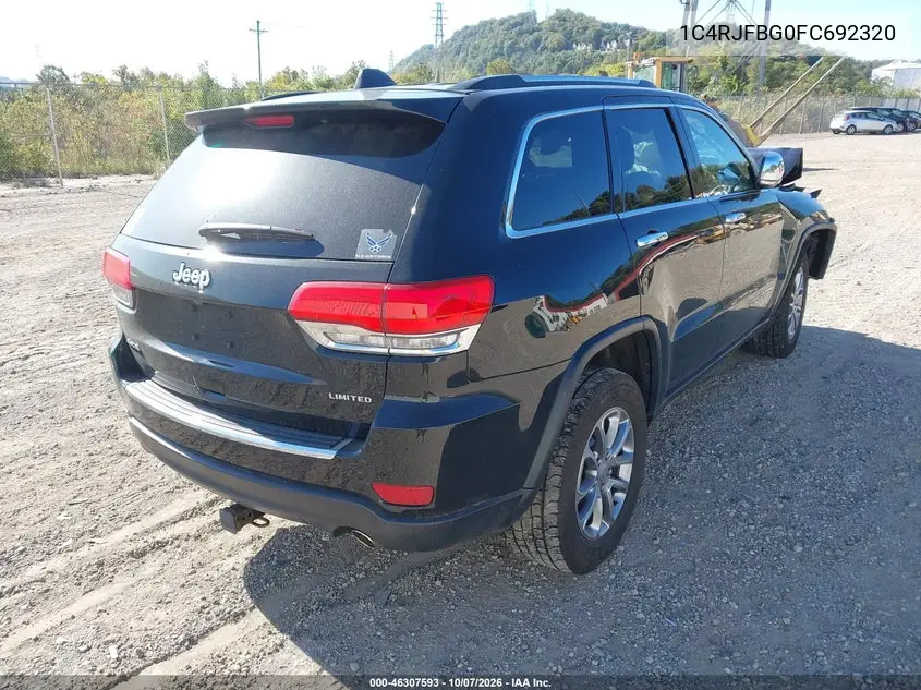 2015 JEEP GRAND CHEROKEE VIN 1C4RJFBG0FC692320 — фото 4