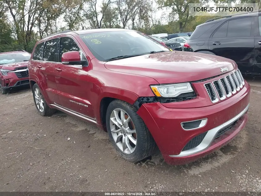 JEEP GRAND CHEROKEE 2015, VIN 1C4RJFJT7FC704400