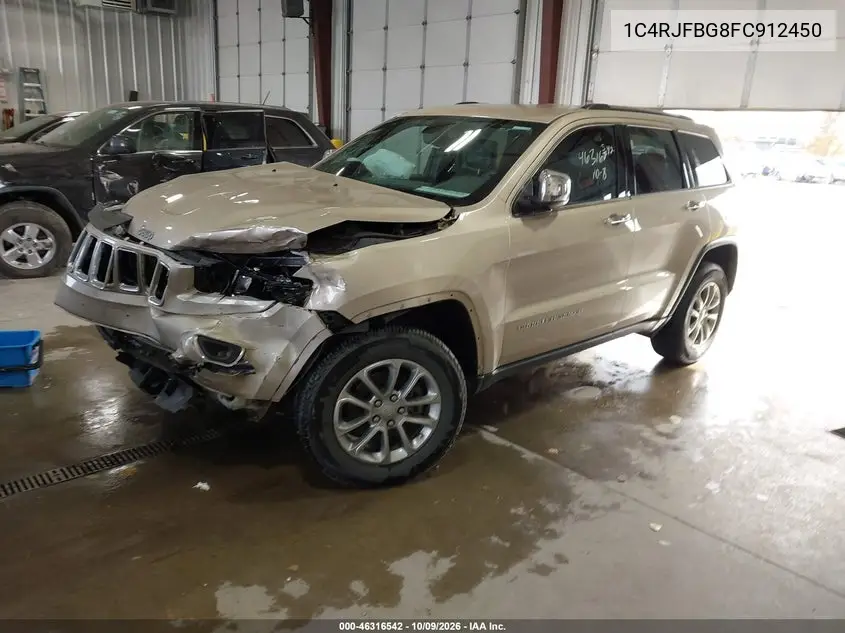 2015 JEEP GRAND CHEROKEE VIN 1C4RJFBG8FC912450 — фото 2
