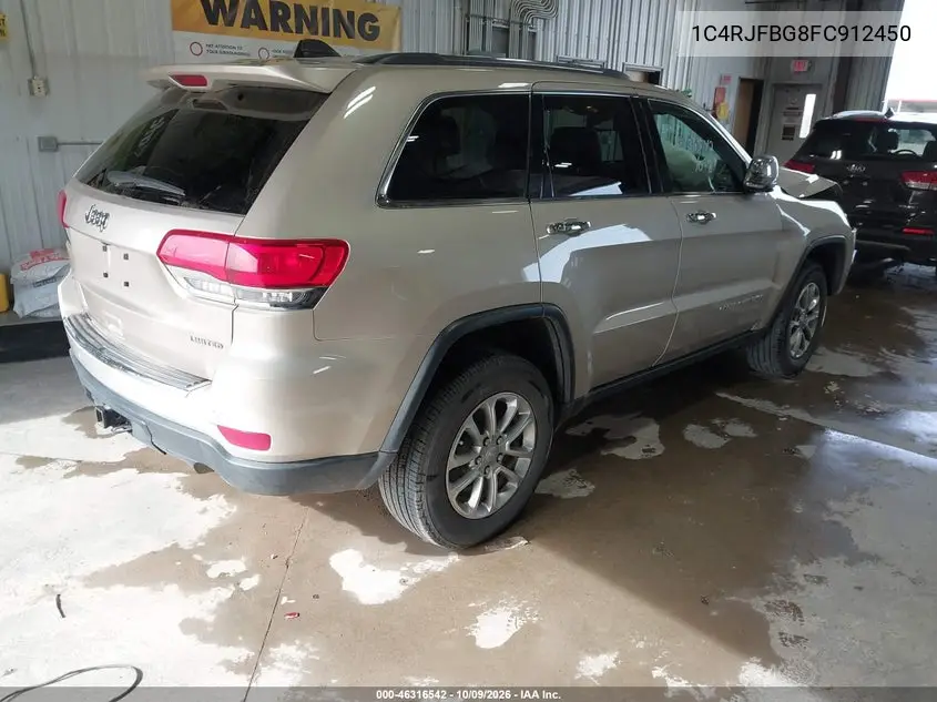 2015 JEEP GRAND CHEROKEE VIN 1C4RJFBG8FC912450 — фото 4