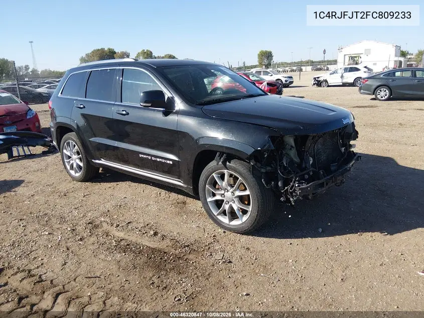 JEEP GRAND CHEROKEE 2015, VIN 1C4RJFJT2FC809233