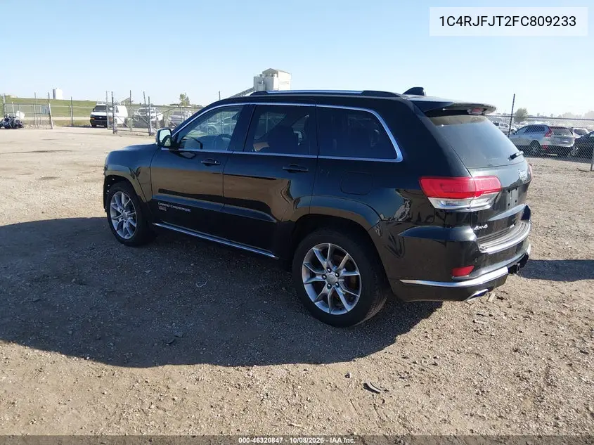 2015 JEEP GRAND CHEROKEE VIN 1C4RJFJT2FC809233 — фото 3