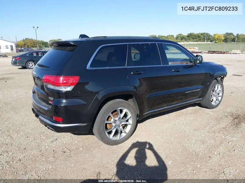 2015 JEEP GRAND CHEROKEE VIN 1C4RJFJT2FC809233 — фото 4