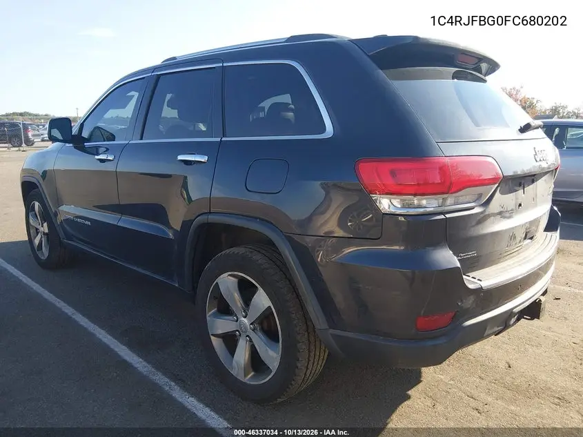 2015 JEEP GRAND CHEROKEE VIN 1C4RJFBG0FC680202 — фото 3