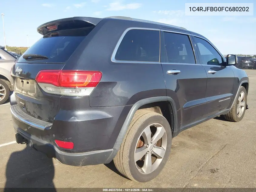 2015 JEEP GRAND CHEROKEE VIN 1C4RJFBG0FC680202 — фото 4