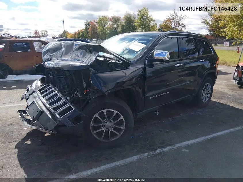2015 JEEP GRAND CHEROKEE VIN 1C4RJFBM0FC146428 — фото 2