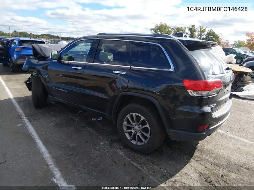 2015 JEEP GRAND CHEROKEE VIN 1C4RJFBM0FC146428 — фото 3
