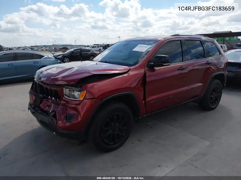 2015 JEEP GRAND CHEROKEE VIN 1C4RJFBG3FC183659 — фото 2