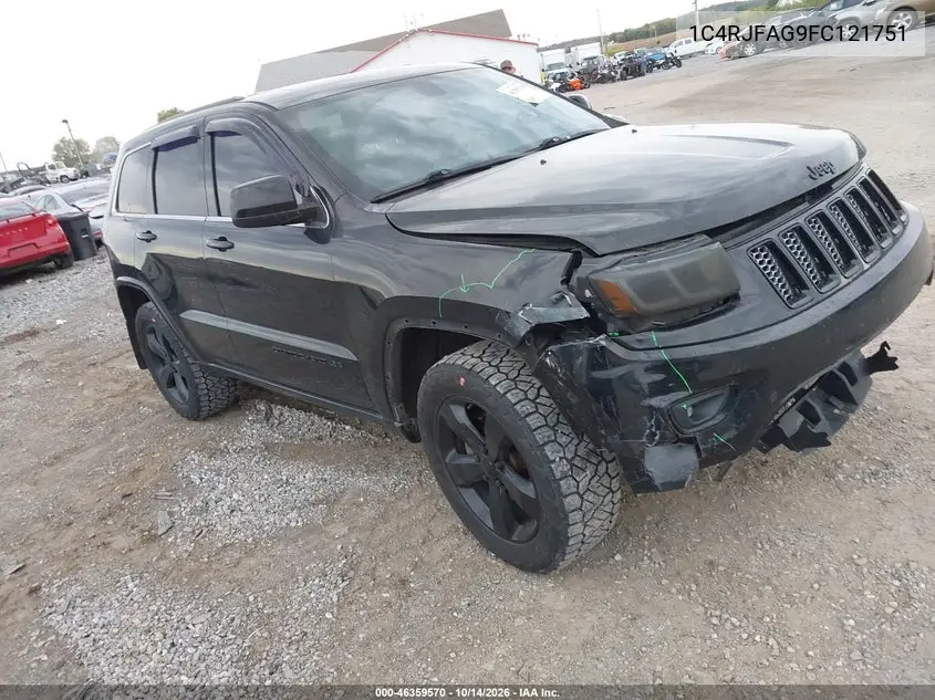 JEEP GRAND CHEROKEE 2015, VIN 1C4RJFAG9FC121751