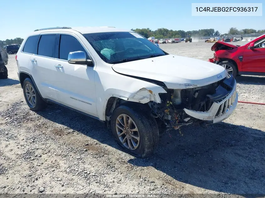 JEEP GRAND CHEROKEE 2015, VIN 1C4RJEBG2FC936317