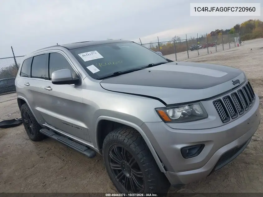 JEEP GRAND CHEROKEE 2015, VIN 1C4RJFAG0FC720960