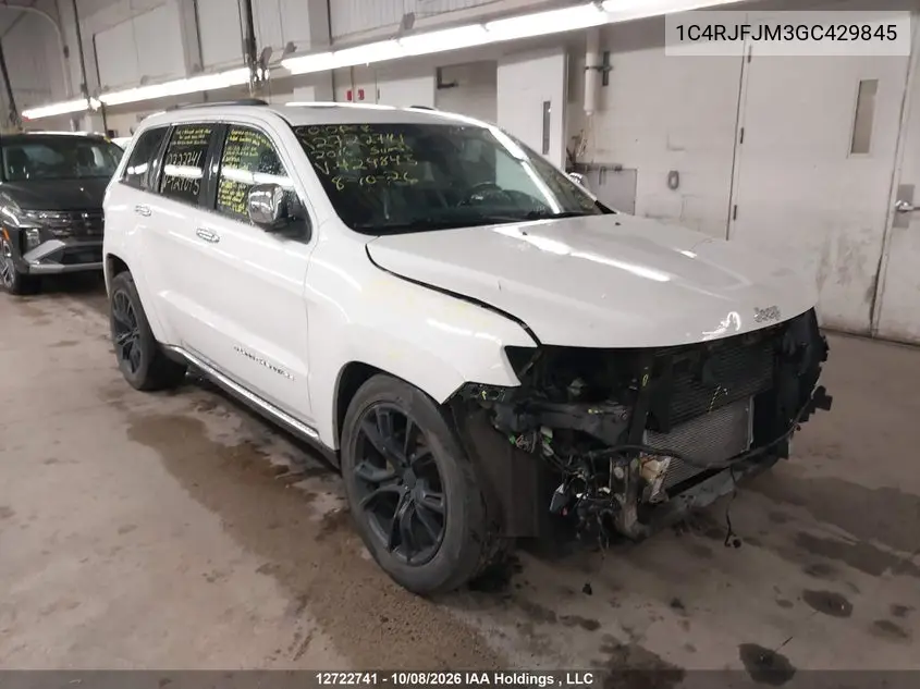 JEEP GRAND CHEROKEE 2016, VIN 1C4RJFJM3GC429845