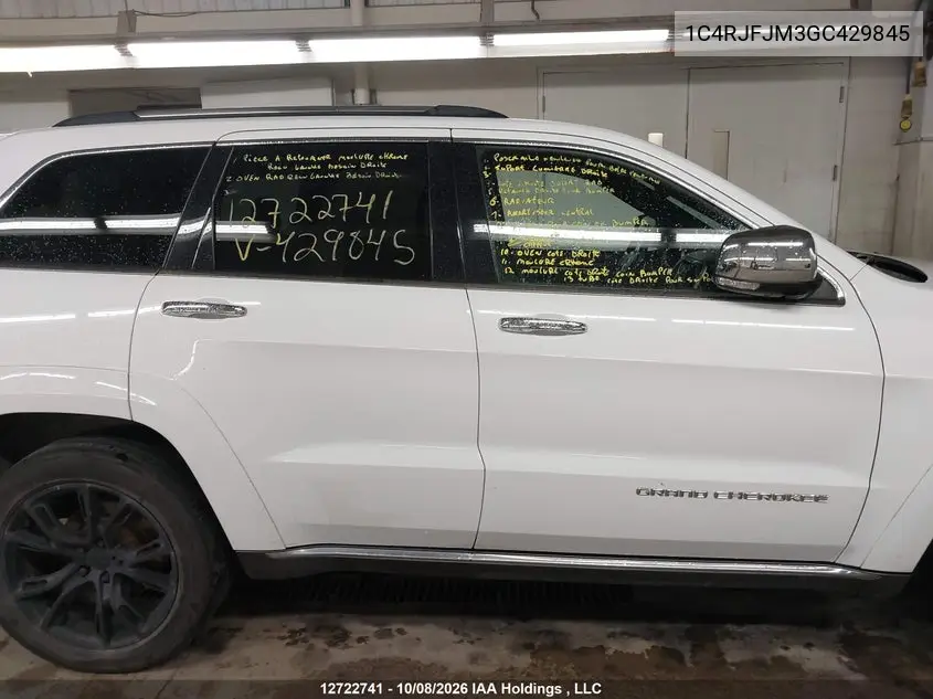 2016 JEEP GRAND CHEROKEE VIN 1C4RJFJM3GC429845 — фото 14