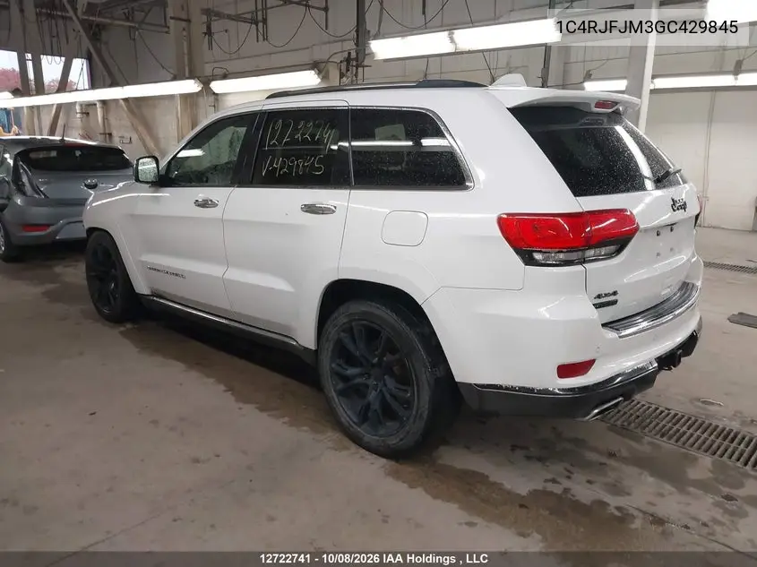 2016 JEEP GRAND CHEROKEE VIN 1C4RJFJM3GC429845 — фото 3